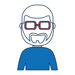Obraz na płótnie Canvas man wearing glasses icon over white background vector illustration