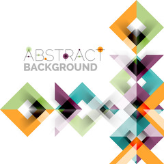 Modern square geometric pattern design on white