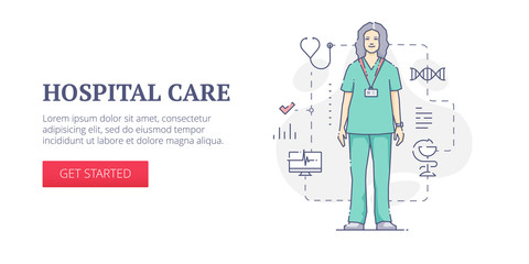 Hospital care web banner