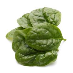 Fototapeta premium Baby spinach leaves isolated on white background cutout