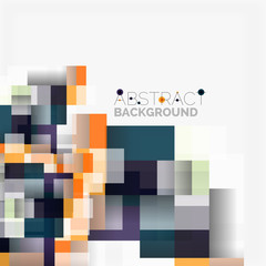 Abstract blocks template design background, simple geometric shapes on white, straight lines and rectangles