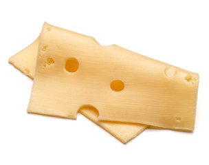 cheese slice isolated on white background cutout