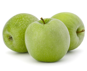 green apple isolated on white background cutout