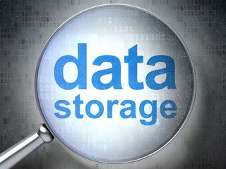 Data concept: Data Storage with optical glass