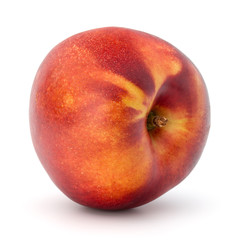 Nectarine fruit isolated on white background close up