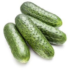 Cucumber vegetable isolated on white background cutout