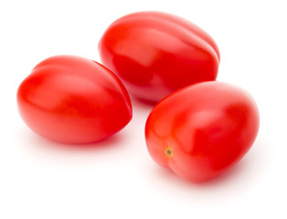 fresh plum tomato isolated on white background
