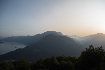 lake maggiore view from Monte Brè in locarno switzerland