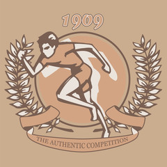 Vintage runner coat of arms