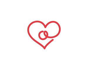 Lowercase Letter o and Heart Logo 1