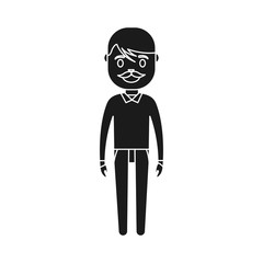 cartoon man standing icon over white background vector illustration