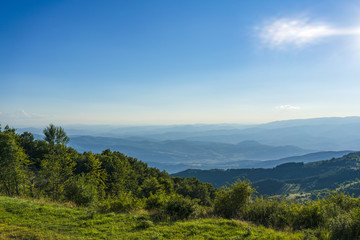 Fototapeta na wymiar Mountain scenery on a summer day in Balkan Europe