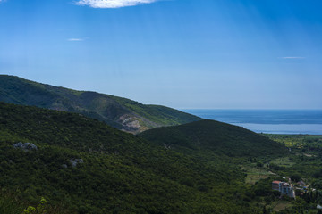 Fototapeta na wymiar Beautiful scenery on the coast in Montenegro