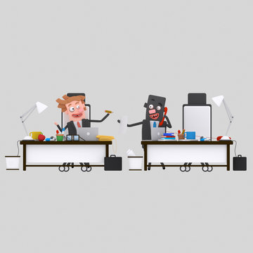 Business people working at office

Custom 3d illustration / design : Can't find what you are looking for? contact me! I can create exactly what you need.