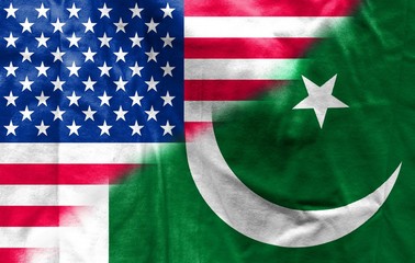 Two flags in one: Pakistan, United States