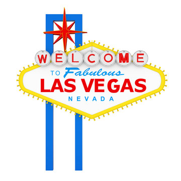 Welcome to Fabulous Las Vegas Sign Isolated