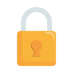 padlock icon over white background vector illustration