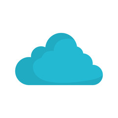 cloud icon over white background vector illustration