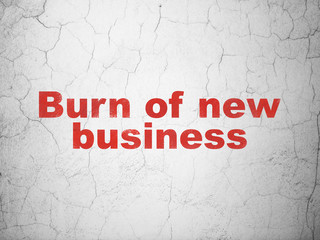 Business concept: Burn Of new Business on wall background