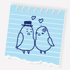 love bird doodle