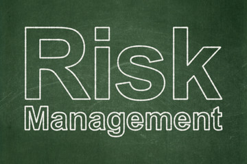 Finance concept: Risk Management on chalkboard background