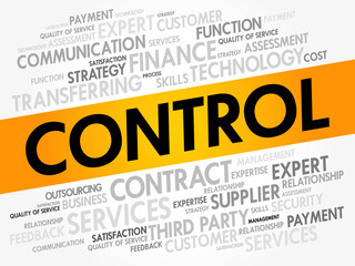 CONTROL word cloud, business concept