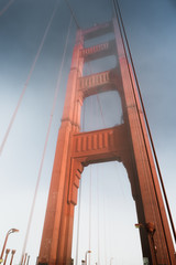Tower of the Golden Gate Bridge in San Francisco.