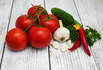 Fresh summer vegetables