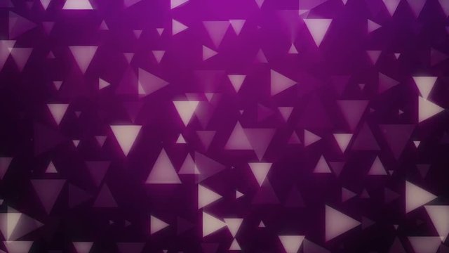 Abstract background loop of purple triangles of a differ