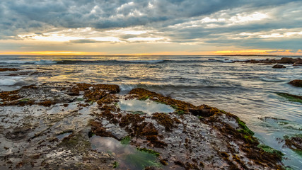 Cloudy Sunrise Seascape