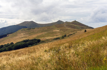 Landscape in Bieszczady Mountains. Bieszczady is a part of Carpathian mountains. Poland.
