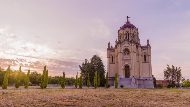 Guadalajara Castilla-La Mancha,  Spain  Time Lapse - Panteon  panteón Condesa de la Vega del Pozo 