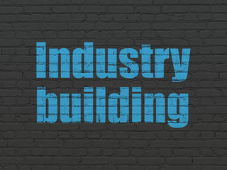 Industry concept: Industry Building on wall background