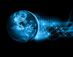 Earth from Space. Best Internet Concept of global business from concepts series. Elements of this image furnished by NASA. 3D illustration