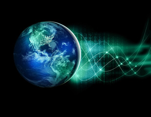 Earth from Space. Best Internet Concept of global business from concepts series. Elements of this image furnished by NASA. 3D illustration