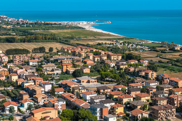 Aerial view of Porto San Giorgio