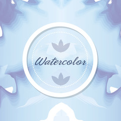watercolor flower card decoration design vector illustration