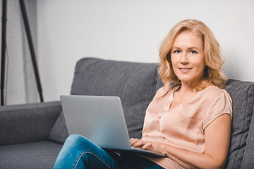 woman using laptop