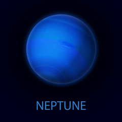 Neptune. Realistic planet of the solar system