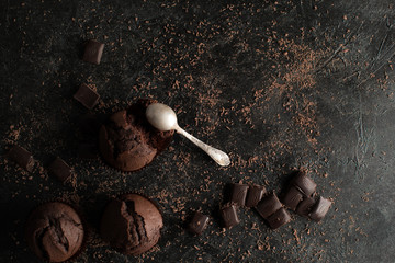 sweet chocolate muffins