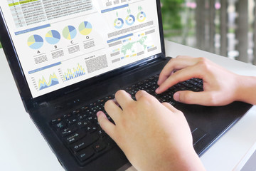 Hands to typing personal computer