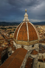 Fototapeta na wymiar View of the Cathedral Santa Maria del Fiore in Florence, Italy