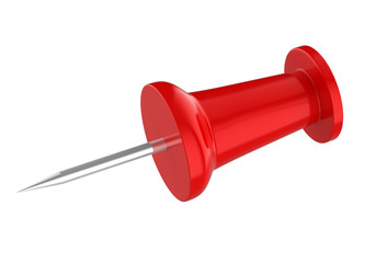 Red Push Pin Isolated