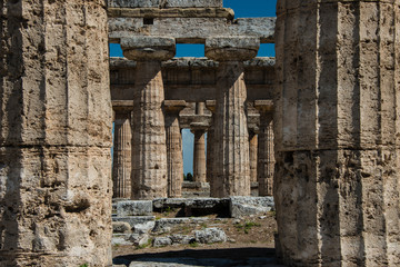 Tempel in Paestum archäologische Ausgrabungsstätte, Salerno, Campania, Italien © Karl Allen Lugmayer
