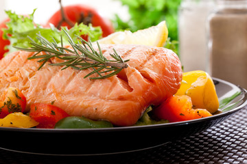 Grilled salmon