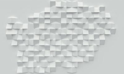  geometric polygonal square 3d background, mosaic with different reliefs in light shades. nobody around, landscape format.