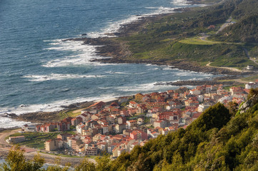 Fototapeta na wymiar Spanish coastal village of La Guarda