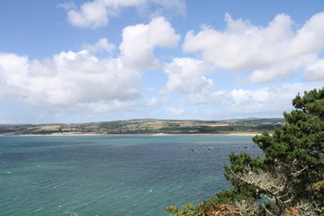 View of Hills near Marazion in Cornwall