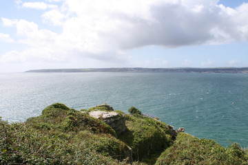 Cliffs near Penzance, Cornwall in South West England