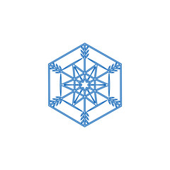 Snowflake blue sign